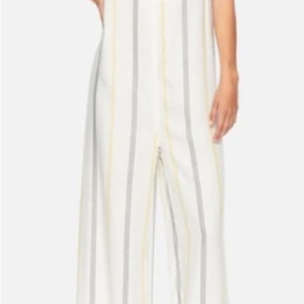 Hurley - Beach Striped White Jumpsuit